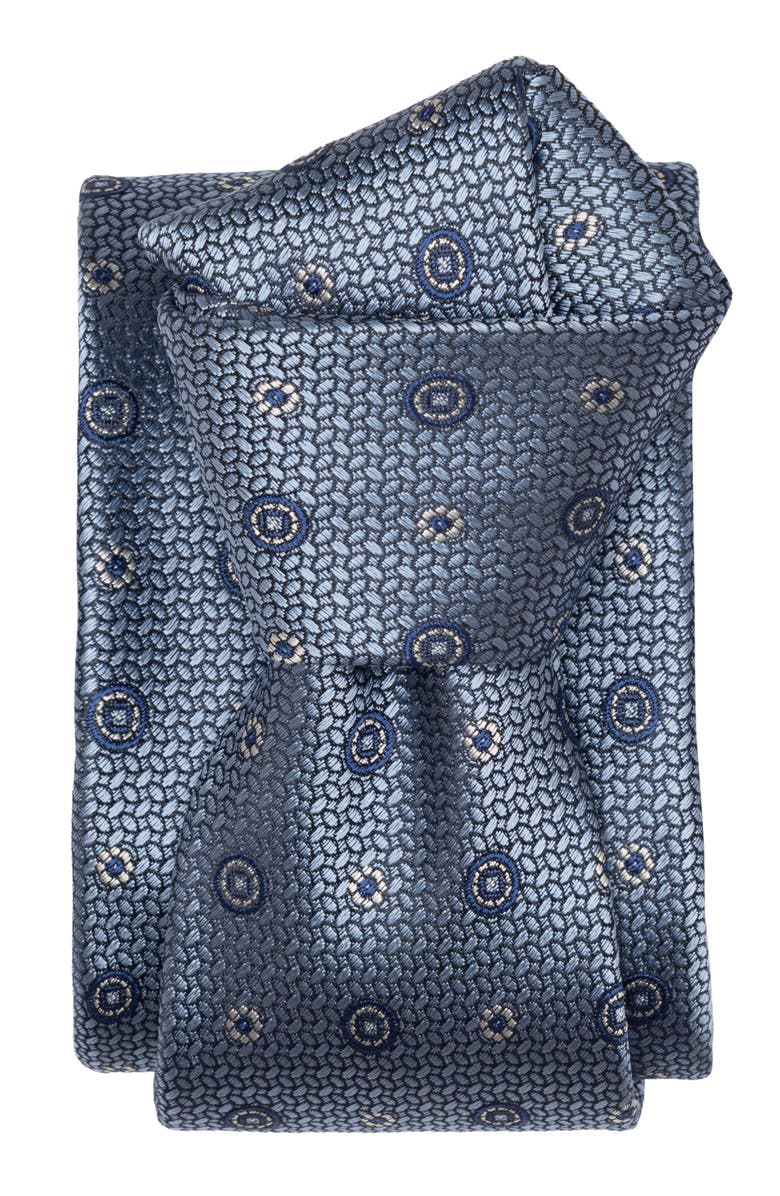 Elizabetta Benelli - Extra Long Silk Jacquard Tie for Men, Alternate, color, Sky Blue