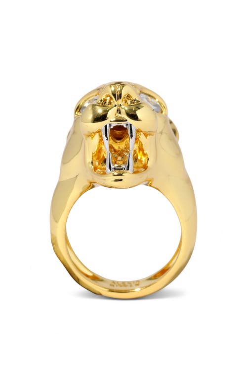Alexis Bittar Panther Visage Ring In Gold