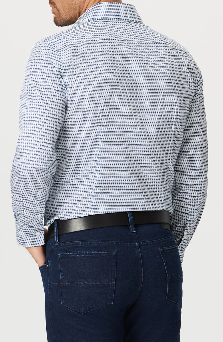 Robert Graham Banway Cotton Button-Up Shirt, Alternate, color, Blue
