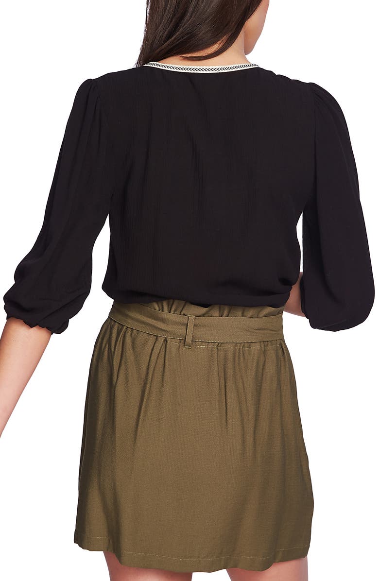 1.STATE Split Neck Blouse, Alternate, color, 