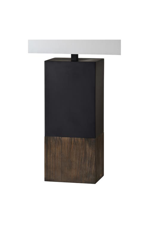 Renwil Broma Wood & Iron Table Lamp In Black