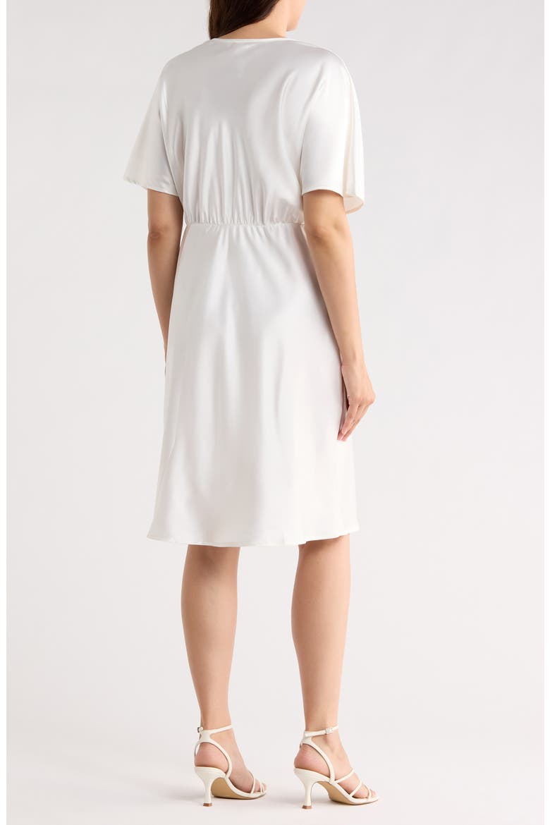 Deep V-Neck Cocktail Dress, Alternate, color, IVORY