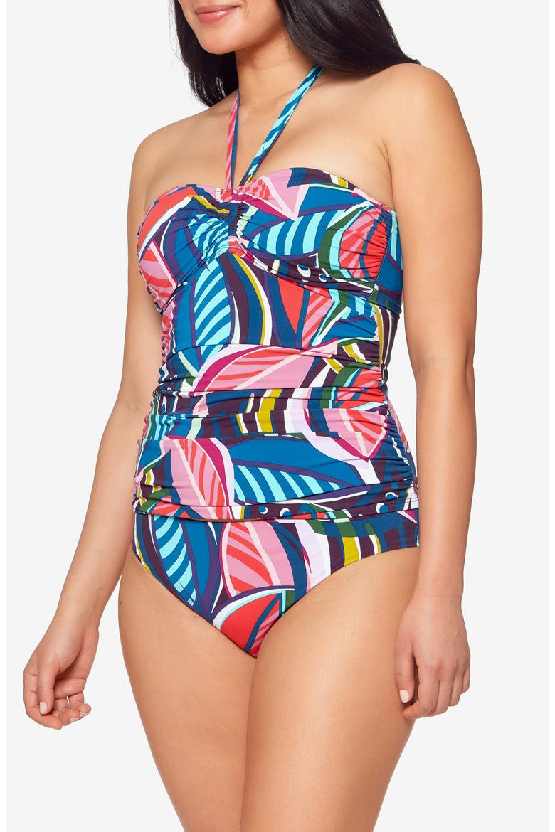 Absolutely Fabulous Bandeau Tankini Top, Alternate, color, MULTI