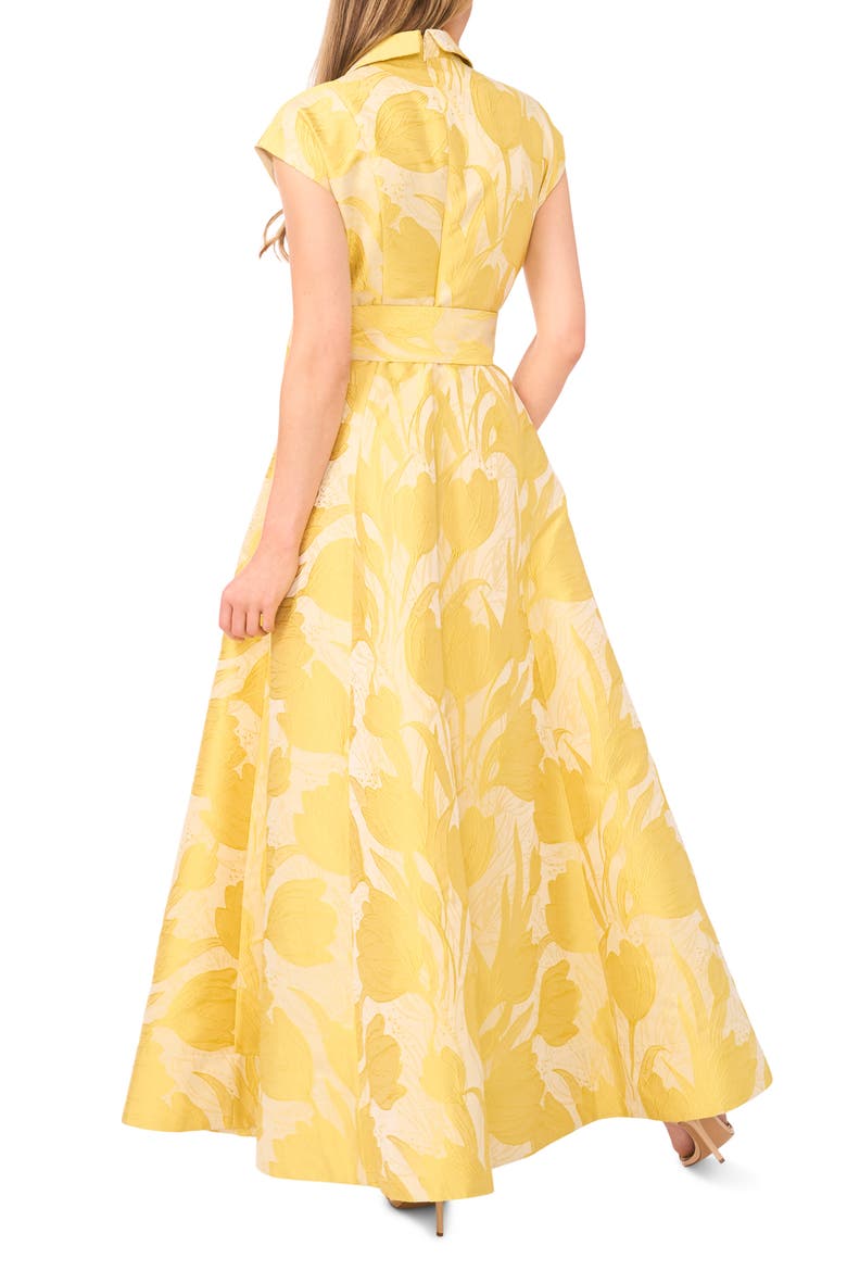 Jordana Floral Print Maxi Shirtdress, Alternate, color, CORN CONFECTION