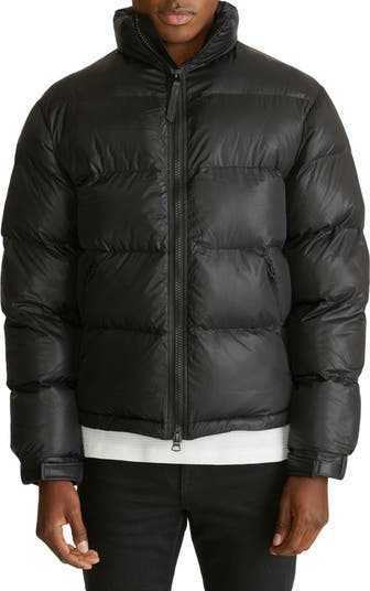 Quiksilver Black Quilted Squares Puffer Jacket Sz Medium Palm on sale Tree Lining Winter