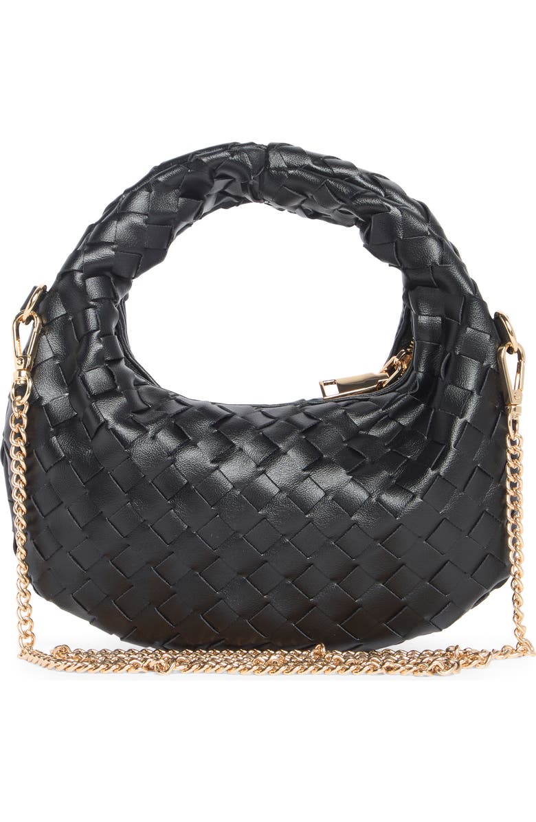 URBAN EXPRESSIONS HANDBAGS Woven Crossbody Bag, Alternate, color, Black