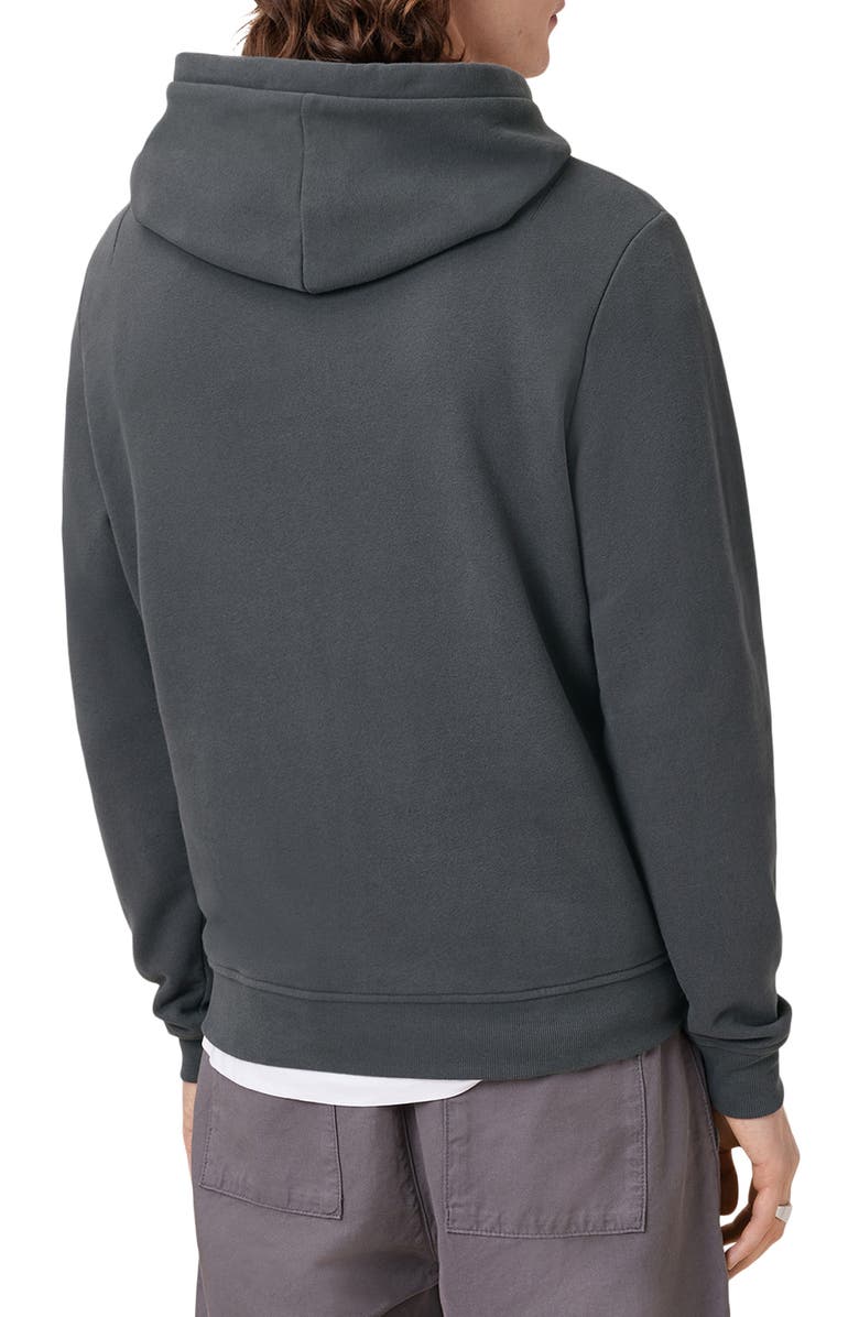 AllSaints Raven Cotton Hoodie, Alternate, color, Carter Grey