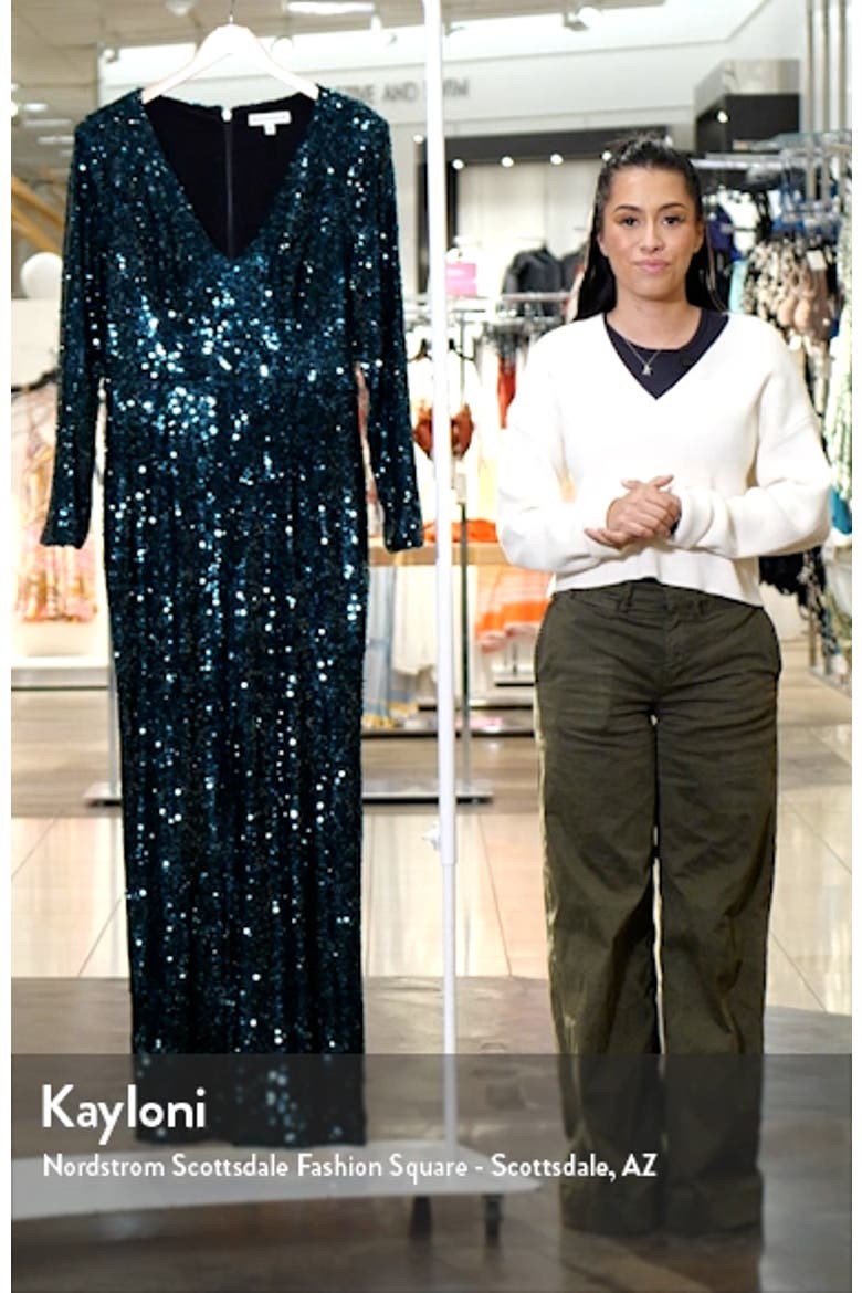 Carson Sequin Long Sleeve Jumpsuit video