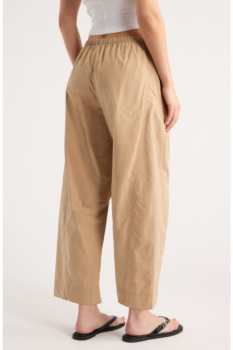 Elara Organic Cotton Poplin Drawstring Pants, Alternate, color, TRENCH COAT