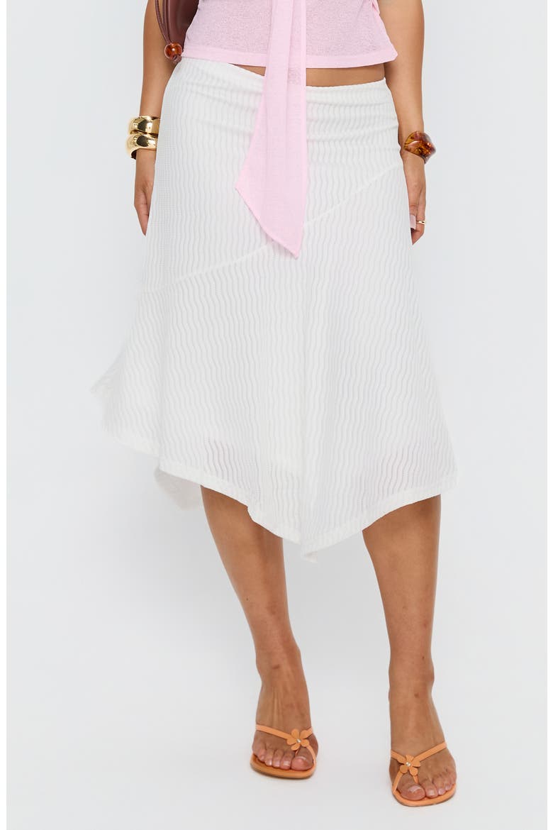 Adrea Asymmetric Midi Skirt, Main, color, WHITE