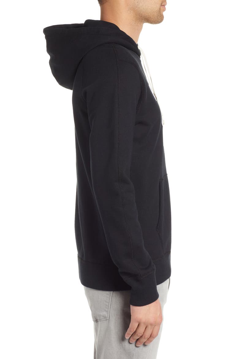 Gym Logo Hooded Sweatshirt, Alternate, color, BLACK/ WHITE