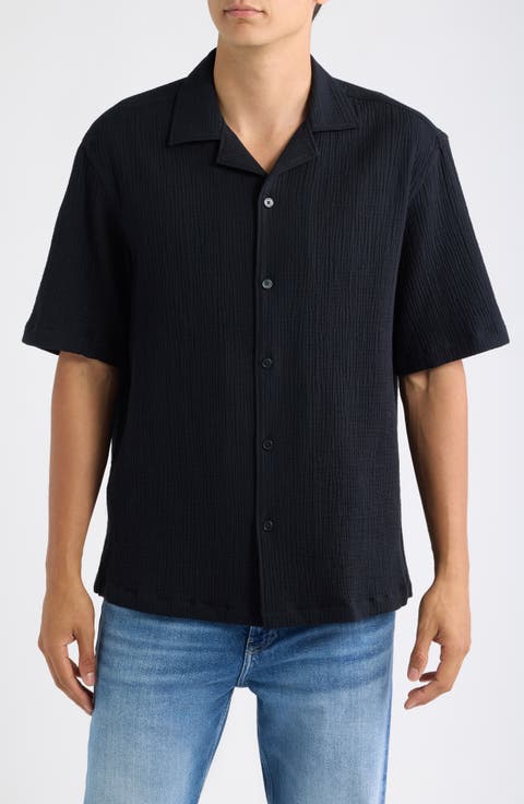 Lars Relaxed Fit Seersucker Camp Shirt