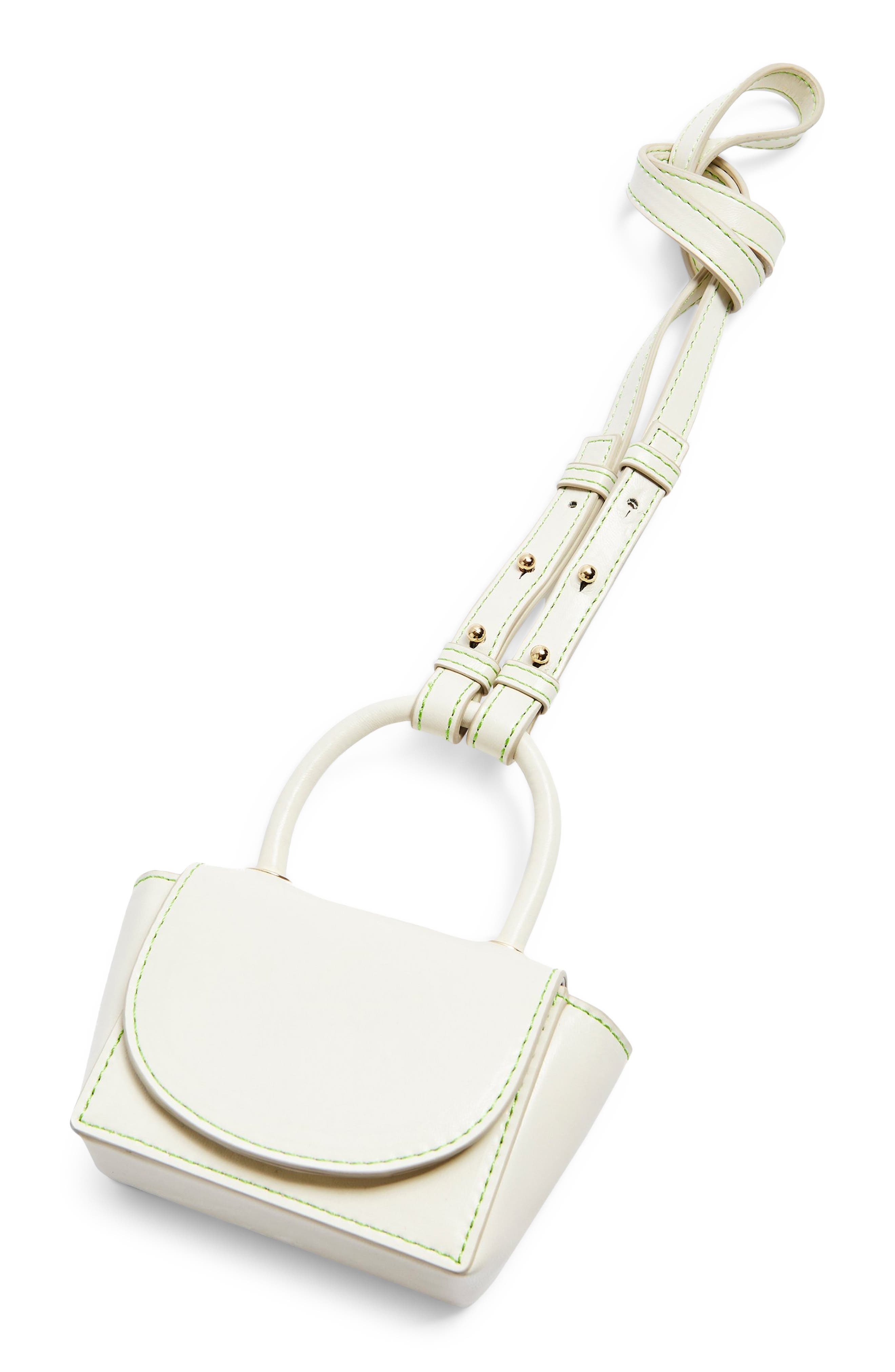 Mini Ken Faux Leather Crossbody Bag, Alternate, color, WHITE