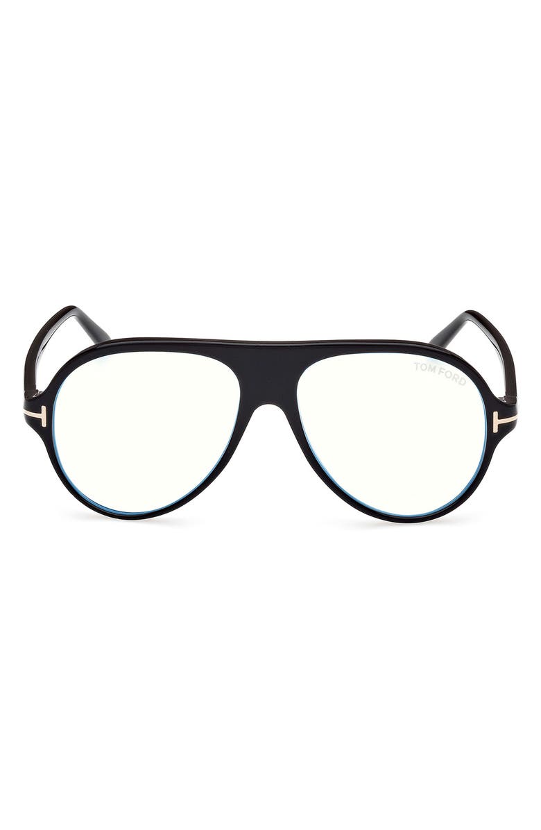 TOM FORD 53mm Pilot Blue Light Blocking Optical Glasses, Main, color, 