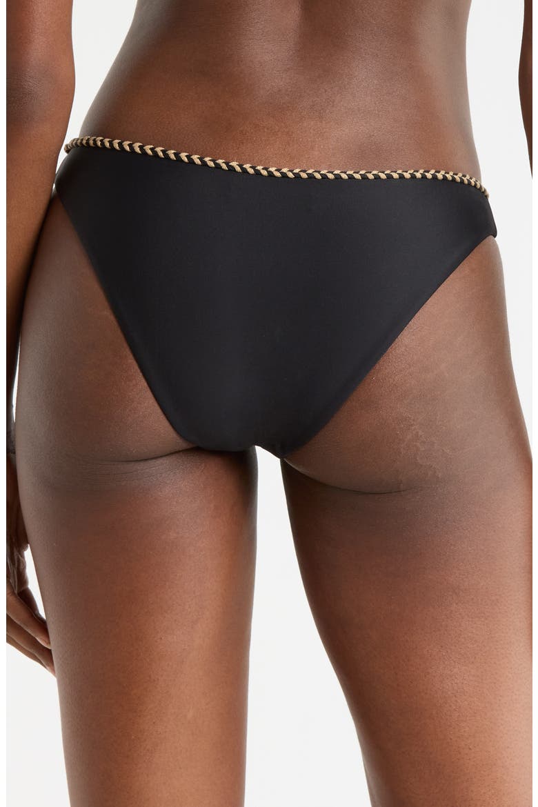Isla Braided Bikini Bottoms, Alternate, color, BLACK
