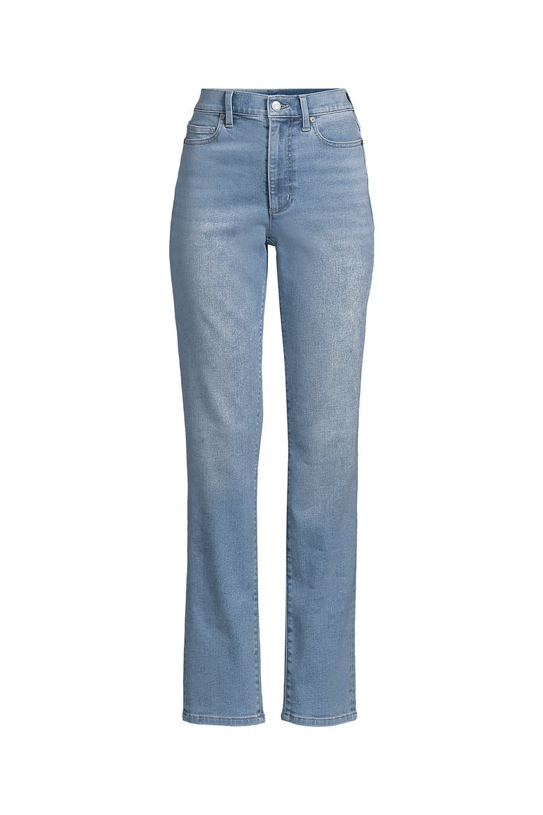 Recover High Rise Straight Leg Blue Jeans, Alternate, color, Lake Blue Wash