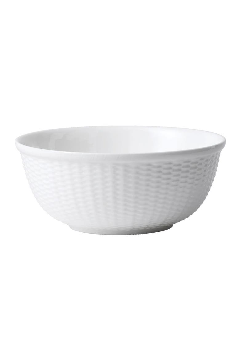 Nantucket Basket Bone China Stacking Bowl, Main, color, WHITE