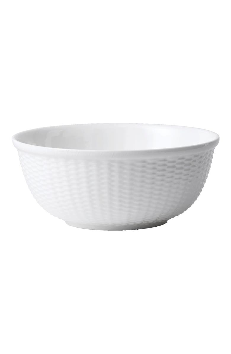 Wedgwood Nantucket Basket Bone China Stacking Bowl, Main, color, White