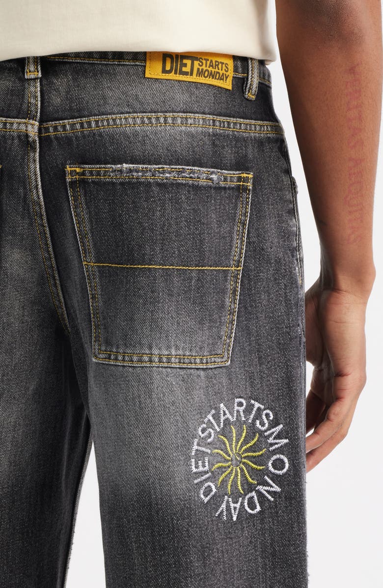 DIET STARTS MONDAY Sol Denim Shorts, Alternate, color, Black