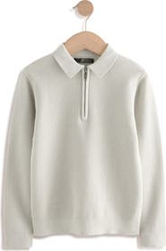 NEXT Kids' Cotton Half Zip Pullover