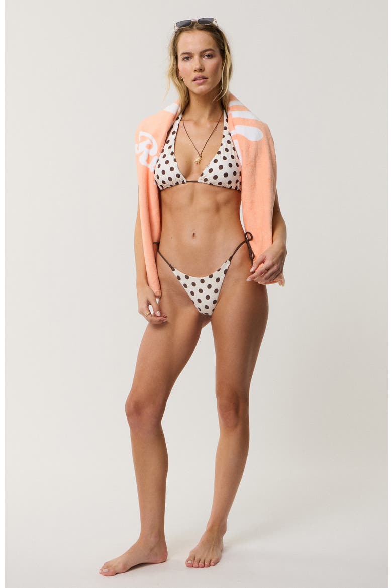 Polka Dot Skimpy Bikini Bottoms, Alternate, color, CREAM