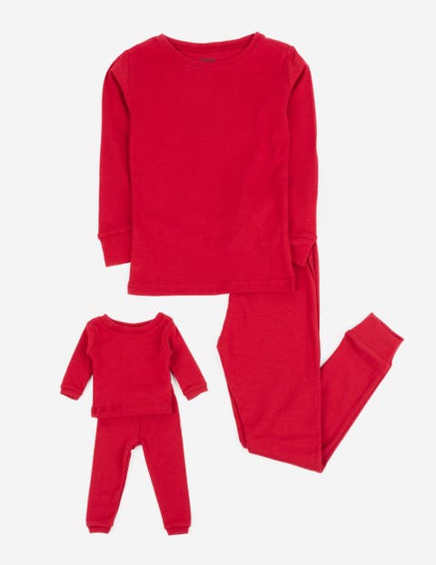 Girls 2-pc. Cotton Pajamas with Matching Doll Accessory -  Holiday Prints/Solids (Toddler, Little Kid & Big Kid)