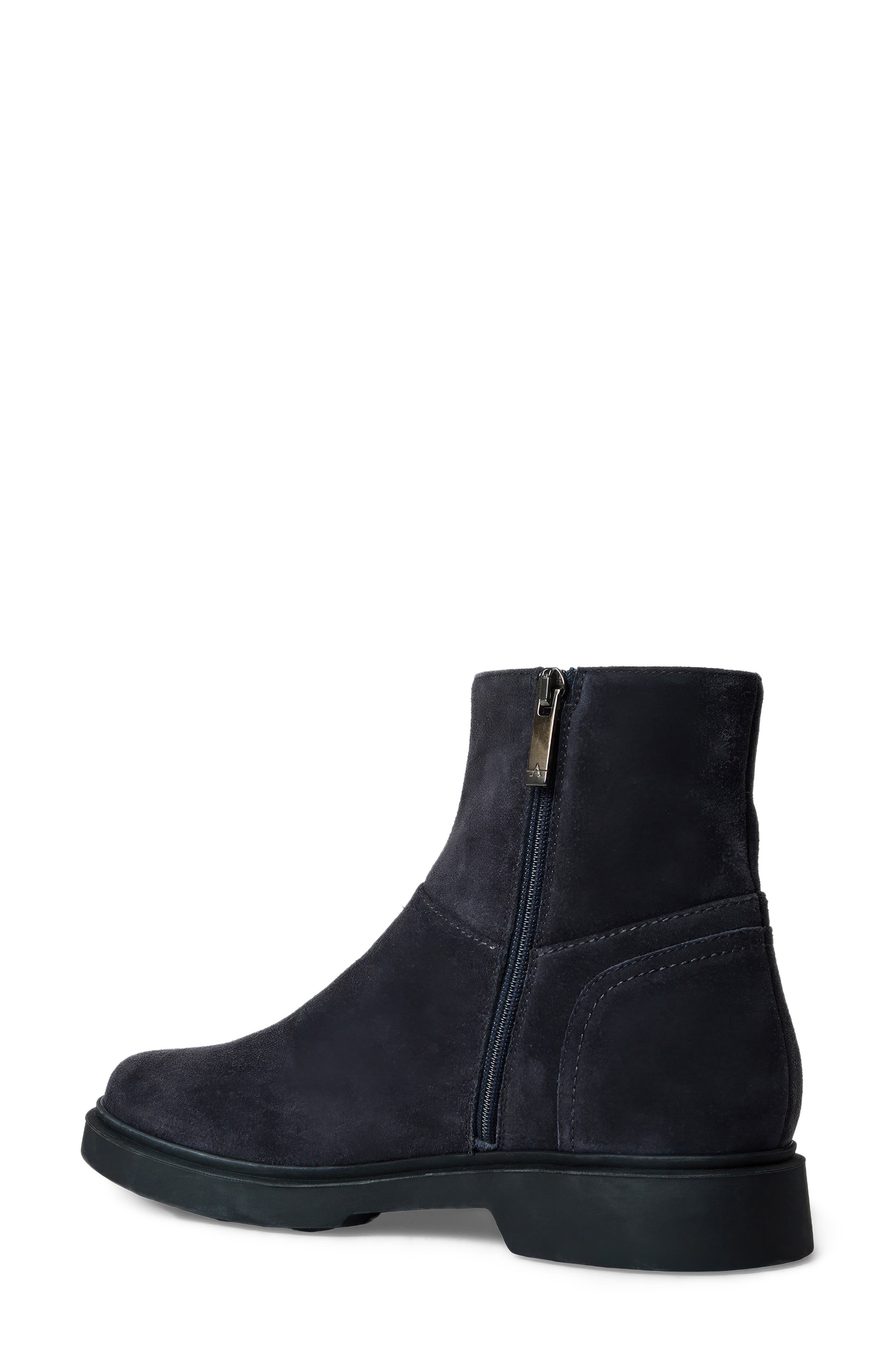 Hermione Leather Bootie, Alternate, color, NAVY SUEDE