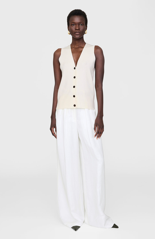 Anine Bing Lawrence Vest In White