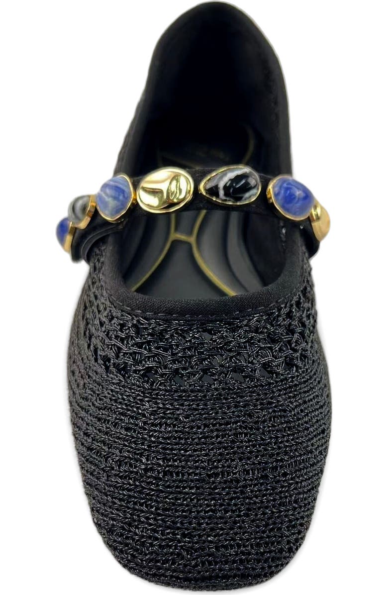 Kenneth Cole Zeta Stones Embellished Knit Ballet Flat, Alternate, color,