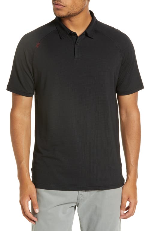 Rhone Delta Piqué Performance Polo in Black