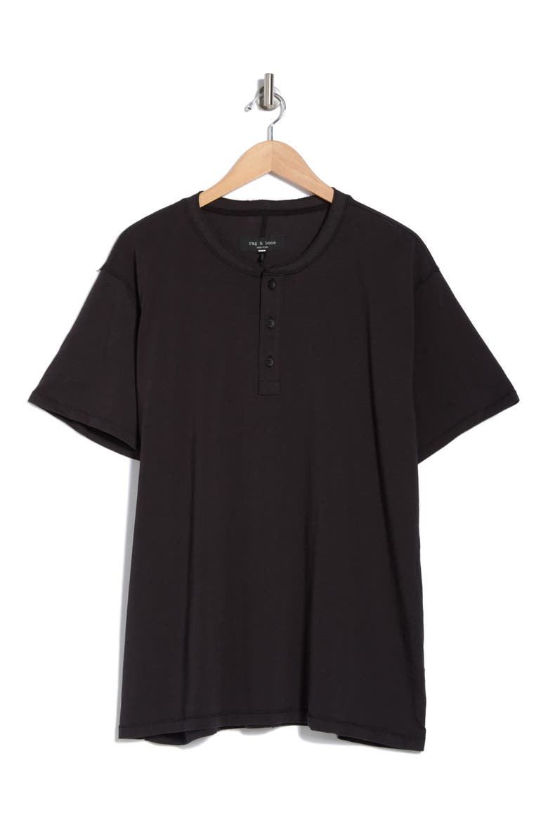 Classic Cotton Slub Jersey Henley, Main, color, BLACK