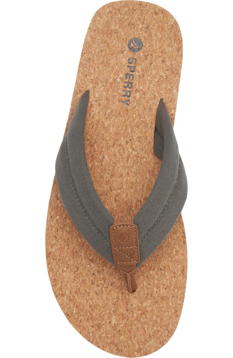 Sperry Porto Flip Flop, Alternate, color, Dark Khaki/ Natural