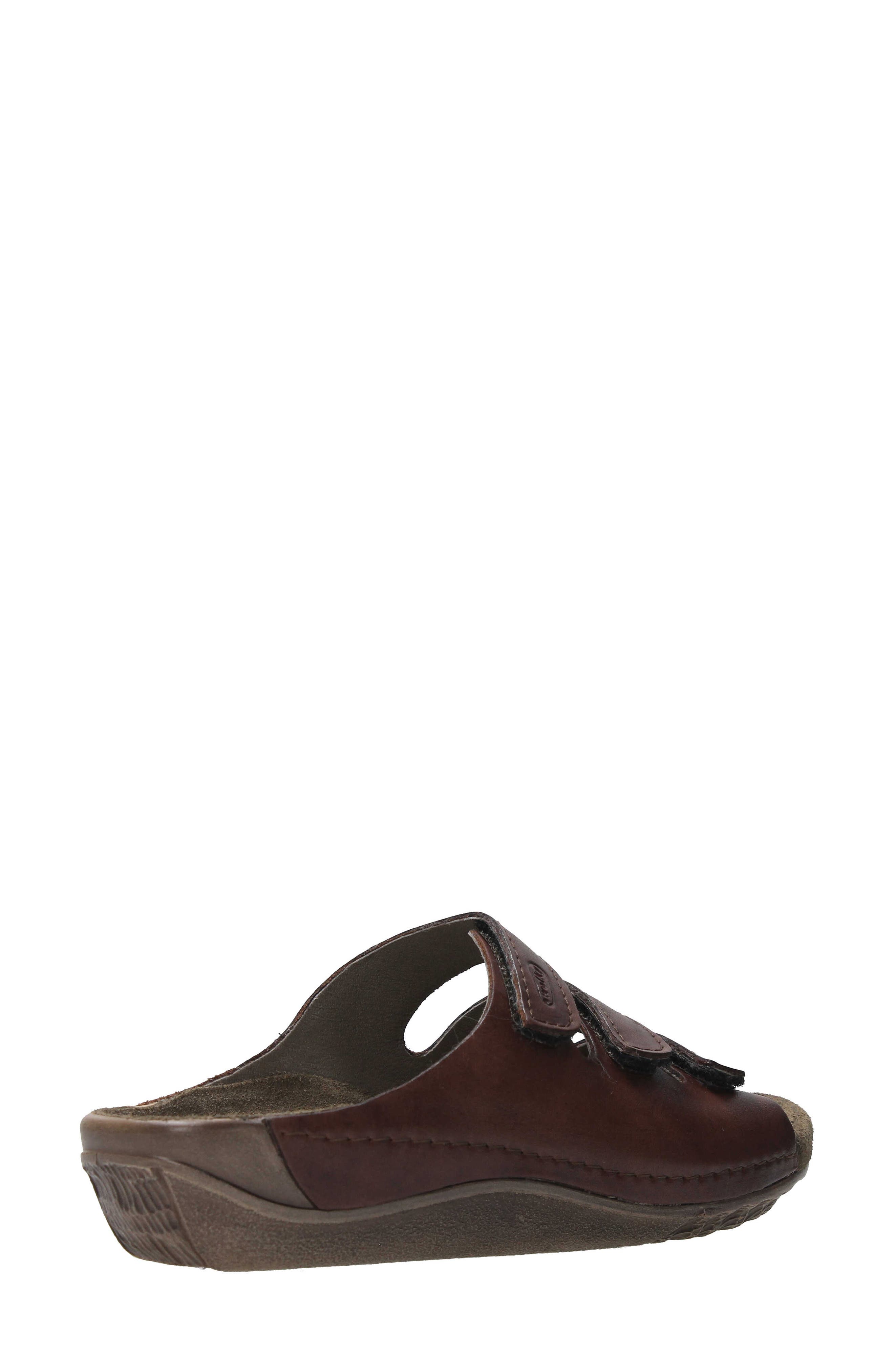 Wolky Nomad Slide Sandal, Alternate, color, Cognac Leather