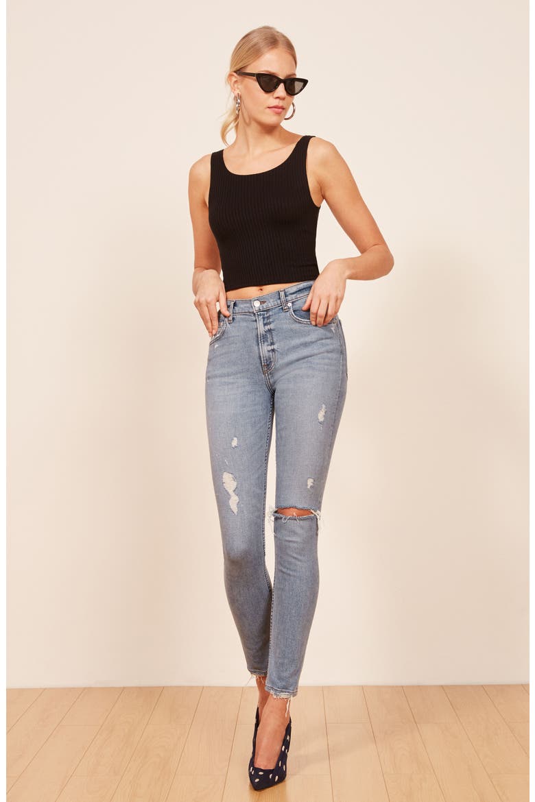 High & Skinny Jeans, Alternate, color, MAUI