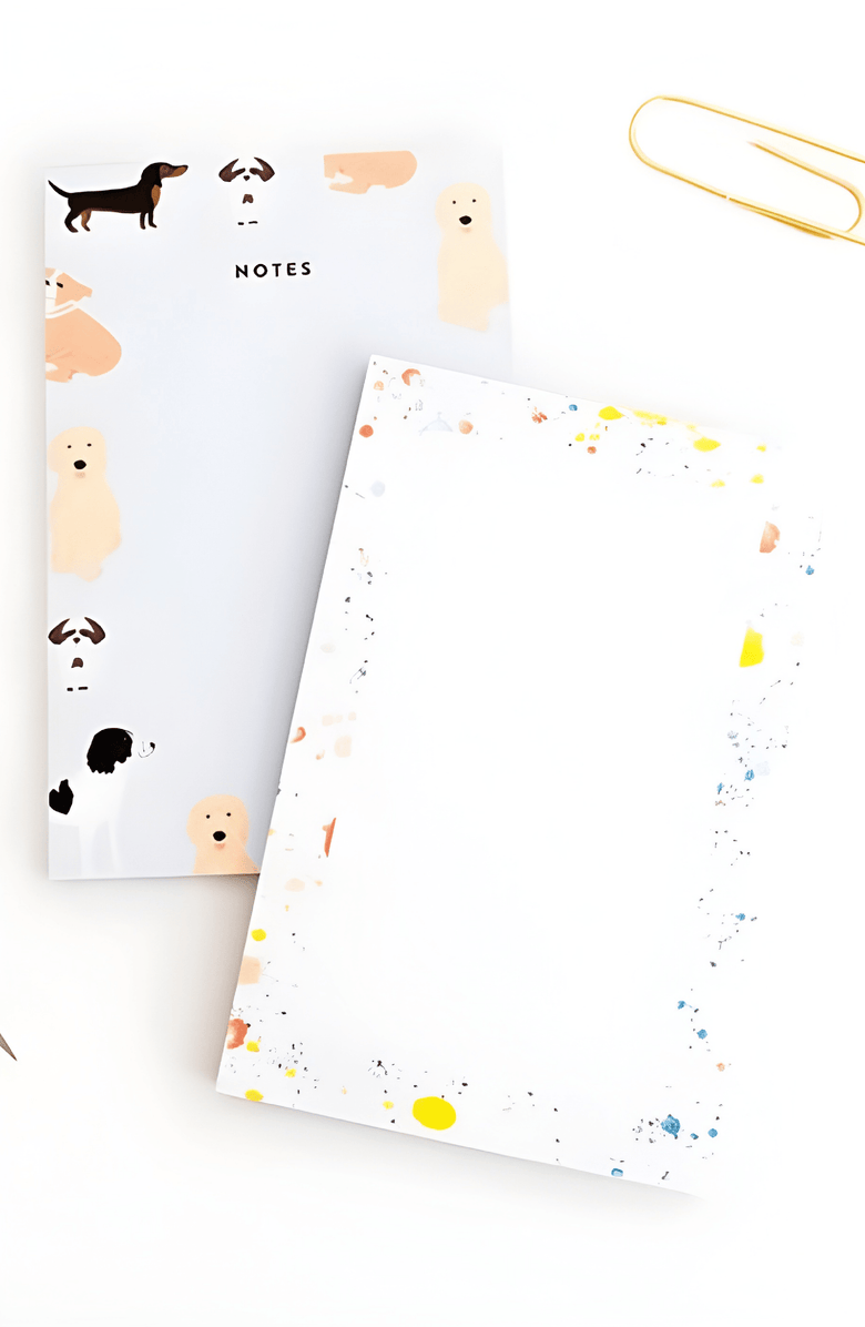 Joy Paper Co. Splatter Paint Notepad, Alternate, color, White, Yellow, Teal, Coral
