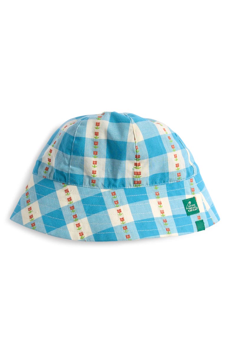Little Green Radicals Kids' Blue Floral Organic Cotton Bucket Hat, Main, color, Blue