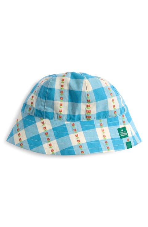 Kids' Blue Floral Organic Cotton Bucket Hat (Baby & Toddler)