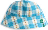 Little Green Radicals Kids' Blue Floral Organic Cotton Bucket Hat