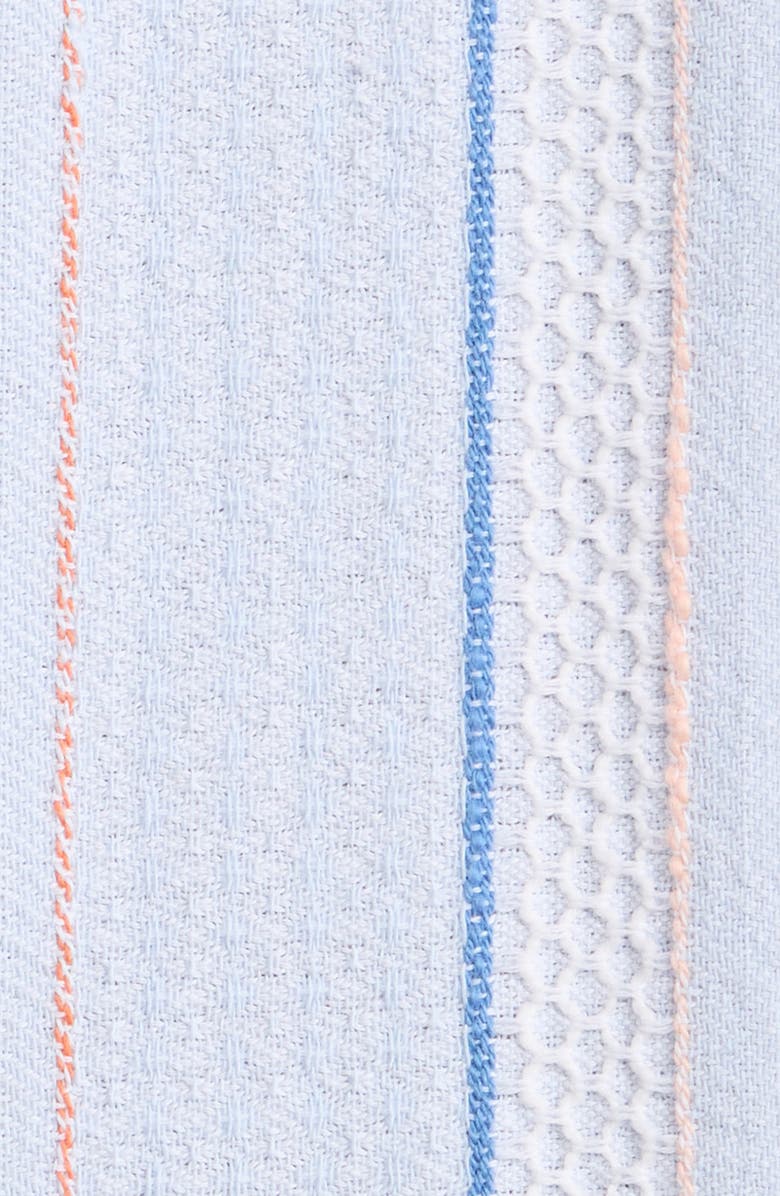 Tommy Bahama Milano Textured Stripe Cotton Camp Shirt, Alternate, color, Dew Drop