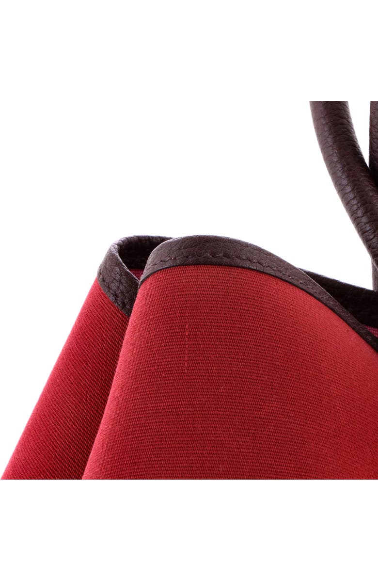 Pre-Owned Hermes Garden Party Tote Toile and Leather 36, Alternate, color, Rubis