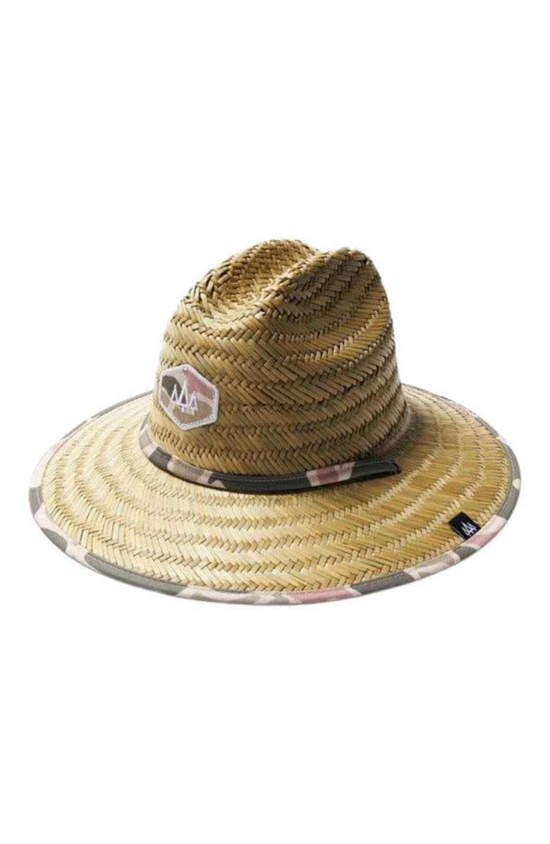 Hemlock Willow Little Kids Straw Lifeguard Hat, Main, color, Pastel Camo