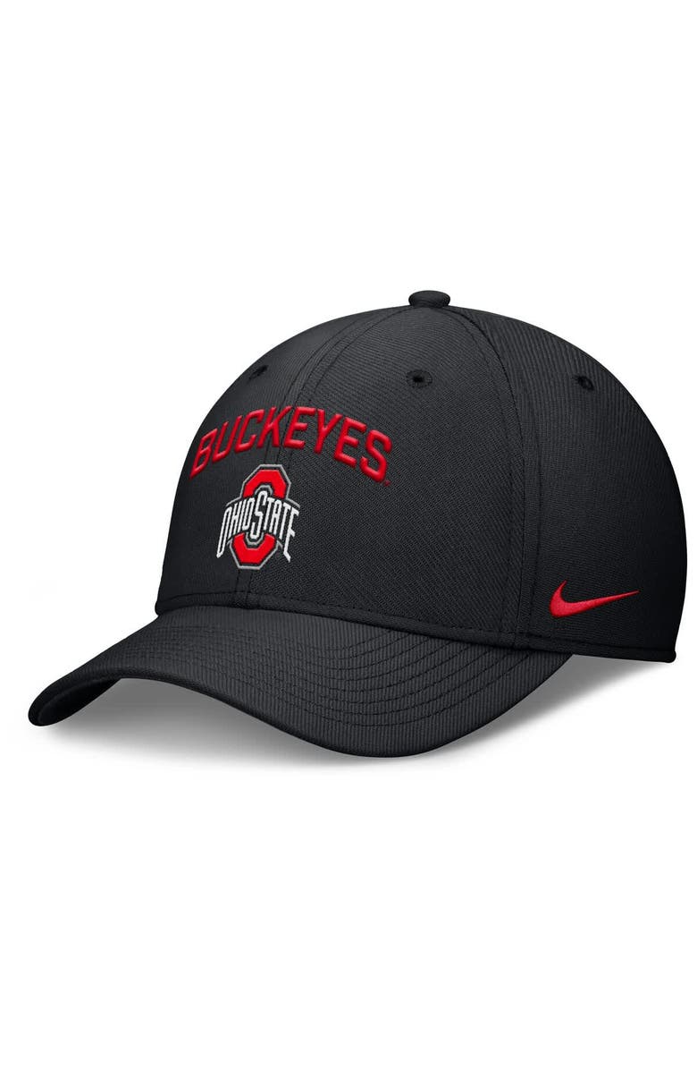 Nike Men's Nike Black Ohio State Buckeyes 2025 On-Field Rise Performance Flex Hat, Main, color, 