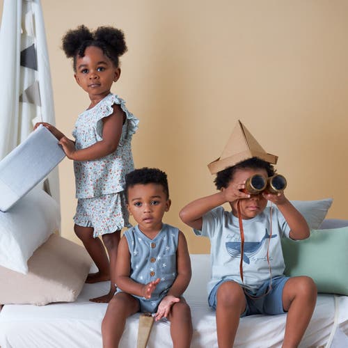 Modern Moments™ By Gerber Flutter Sleeve Top And Shorts Set In Lt Sky Vine Floral