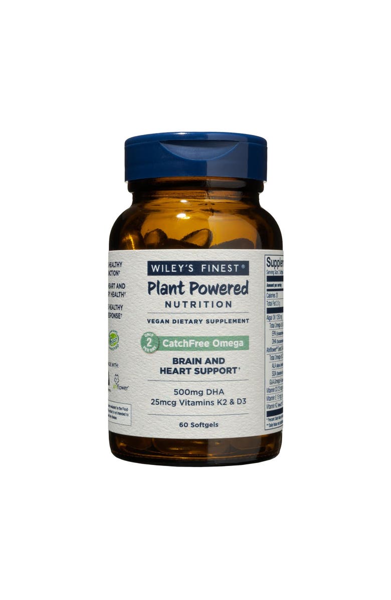 Wiley's Finest Omega-3 60 Softgels with Plant-Based Algae Oil, Main, color, NO COLOR