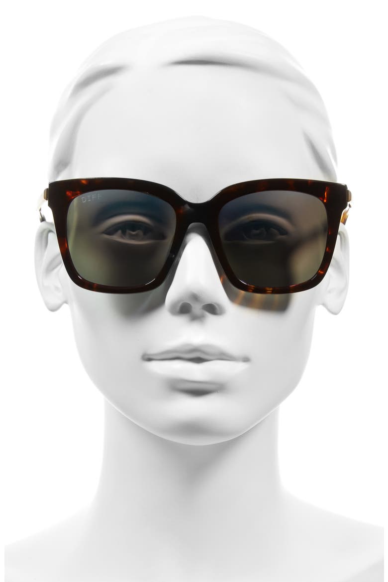 Bella 52mm Polarized Sunglasses, Alternate, color, TORTOISE/ BLUE