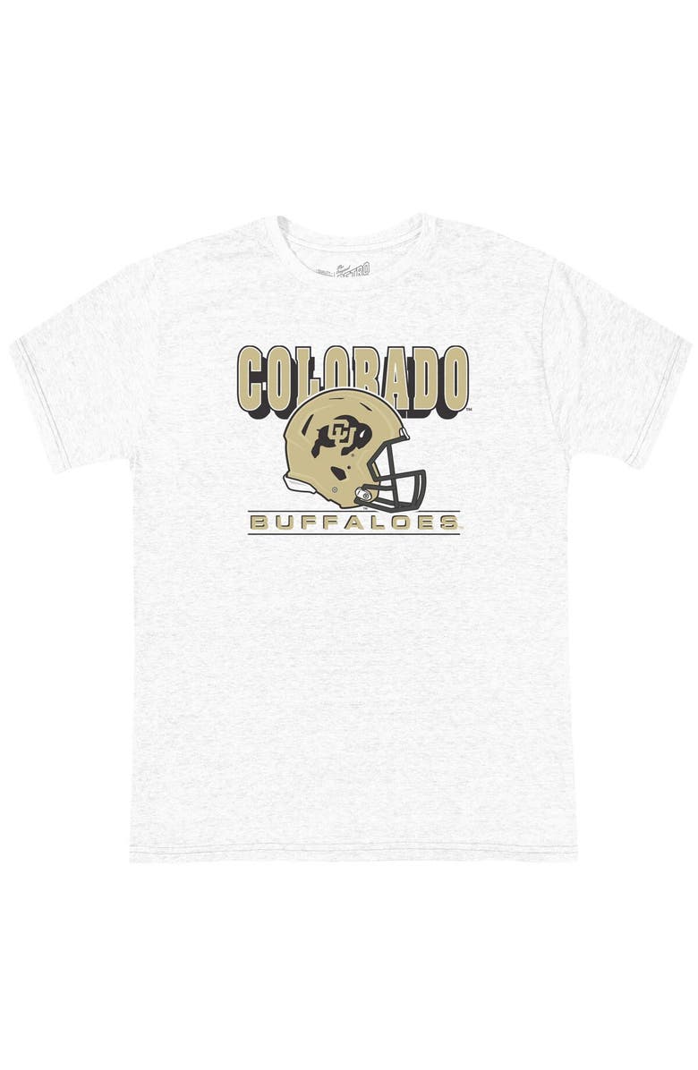 Retro Brand Youth Original Retro Brand Ash Colorado Buffaloes Helmet Tri-Blend T-Shirt, Alternate, color, Ash
