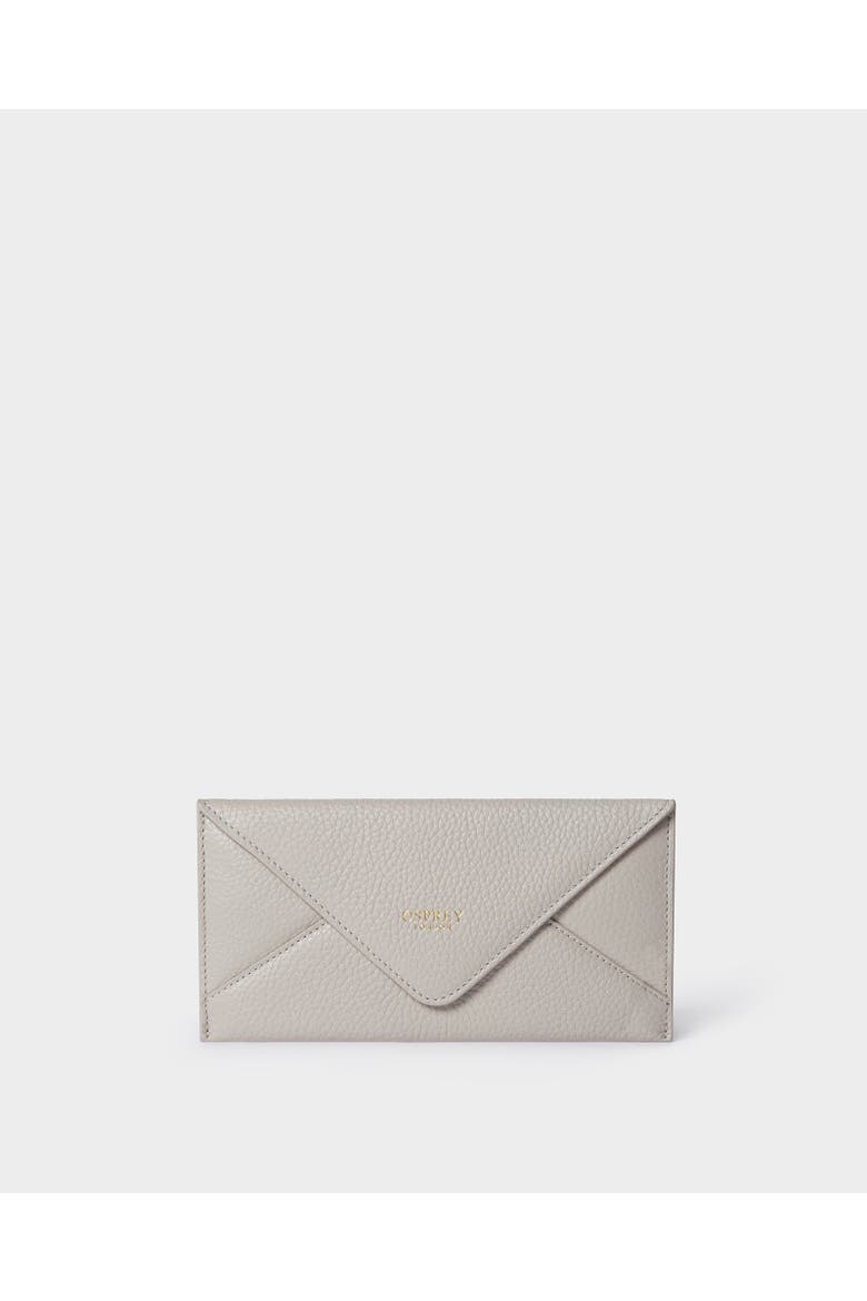 The Envelope Leather Card Case, Main, color, Taupe