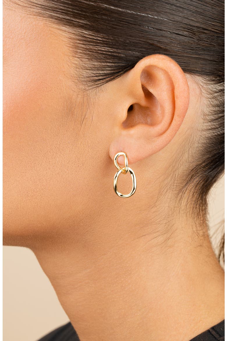 Cruz Double Link Drop Earrings, Alternate, color, GOLD