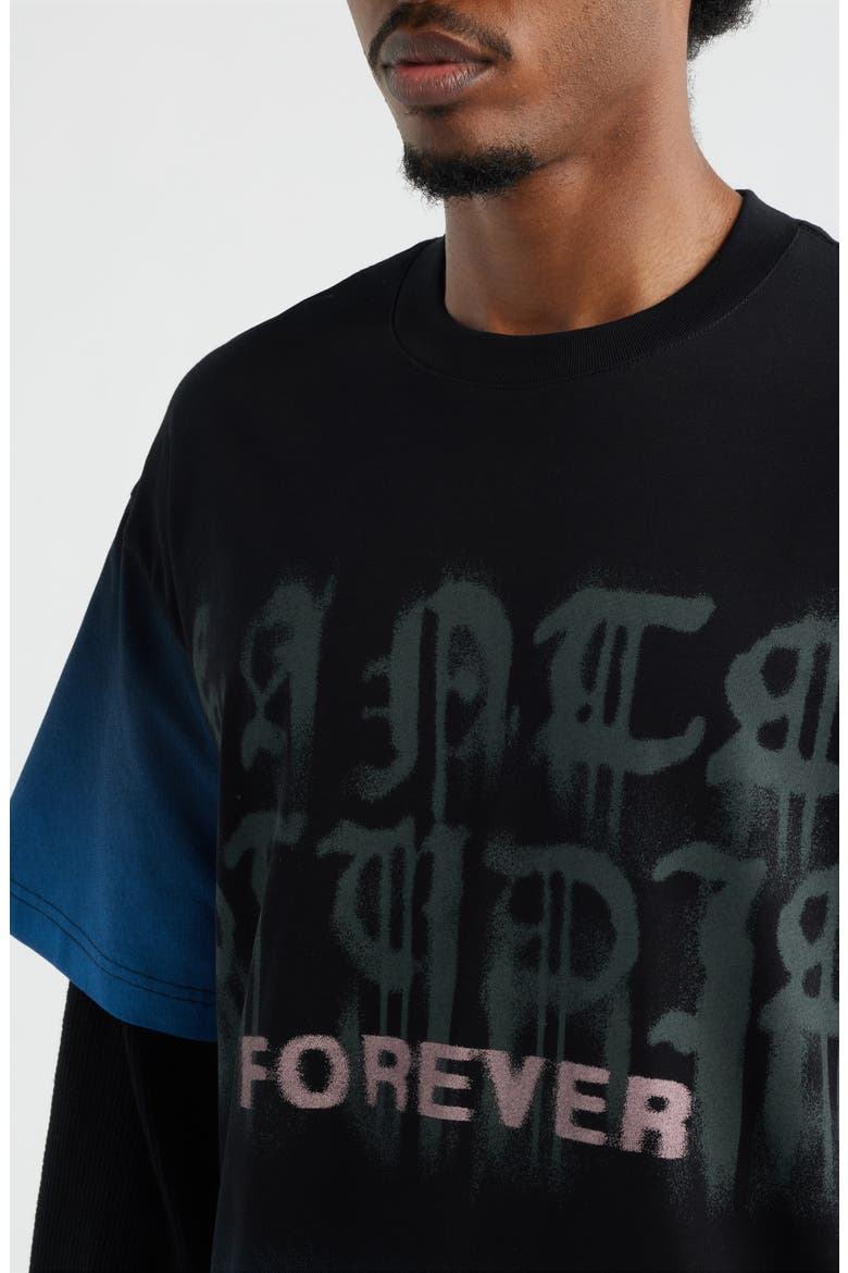 Ryan Sheckler Edition Graphic Layered Long Sleeve Cotton T-Shirt, Alternate, color, BLACK