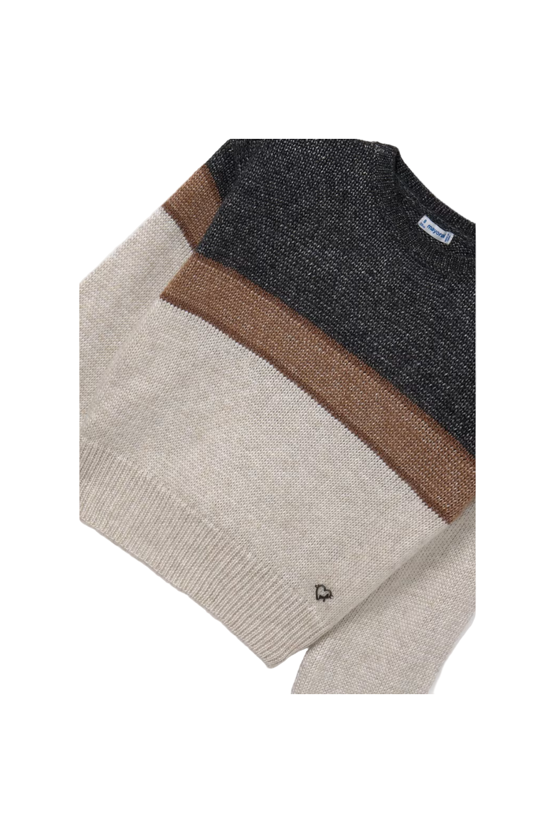Color Block Sweater, Alternate, color, Beige